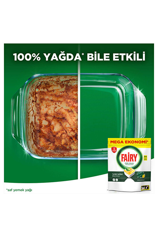 Hepsi Bir Arada Limonlu Bulaşık Makinesi 84lü Tablet Deterjan