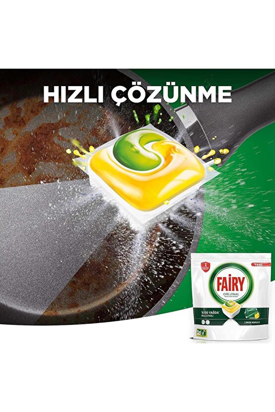 Hepsi Bir Arada 60 Yıkama Bulaşık Makinesi Deterjanı Kapsülü Limon Kokulu