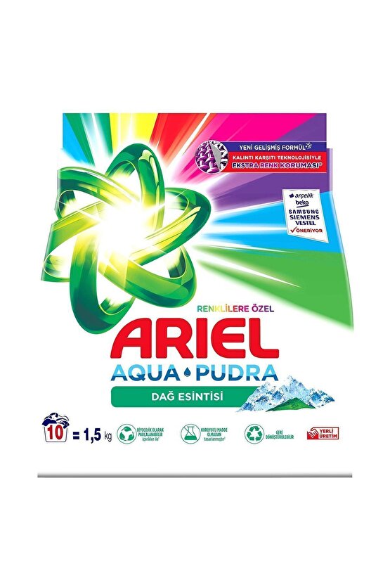 Dağ Esintisi Renklilere Özel 1,5 Kg Aquapudra Toz Çamaşır Deterjanı