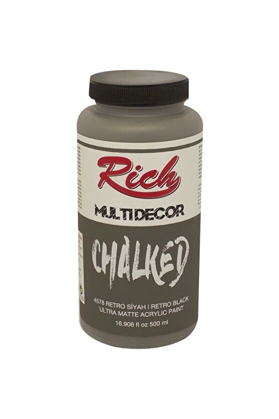 Supertrend Multi Decor Chalked Akrilik Boya 500 cc. 4578 RETRO SİYAH