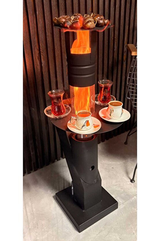 FÜZE TİPİ PELET SOBASI CAM SOBA ROKET SOBA BAHÇE CAM BALKON KIŞ BAHÇESİ CAFE KAMP TİPİ TEPSİLİ KÜÇÜK