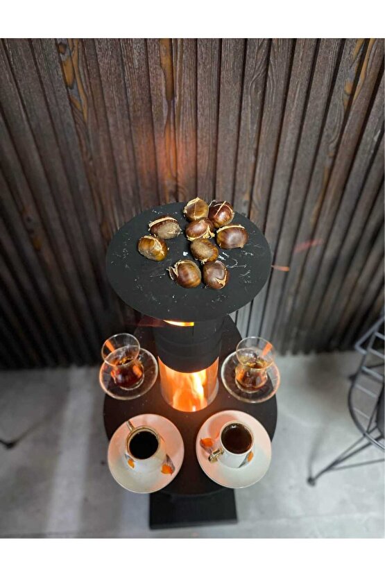 FÜZE TİPİ PELET SOBASI CAM SOBA ROKET SOBA BAHÇE CAM BALKON KIŞ BAHÇESİ CAFE KAMP TİPİ TEPSİLİ KÜÇÜK