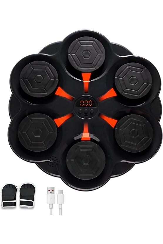 Duvar Boks Makinesi Müzikli Bluetooth Hoparlör Özellikli Led Işıklı Ritimli 9 Mod Seviye Ayarlı Box