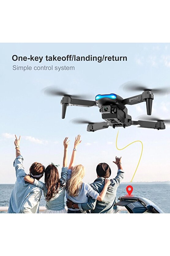 ÇİFT KAMERA DRONE UZAKTAN KUMANDA APP DESTEKLİ QUADCOPTER TEK TUŞ İNİŞ KALKIŞ