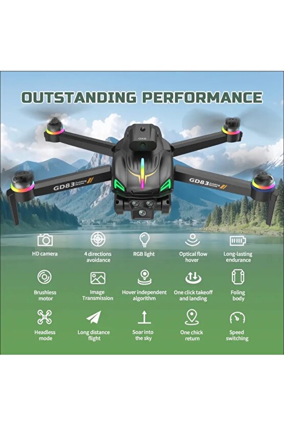 ÇİFT KAMERA VE BATARYALI DRONE UZAKTAN KUMANDALI APP DESTEKLİ QUADCOPTER TEK TUŞ İLE İNİŞ KALKIŞ