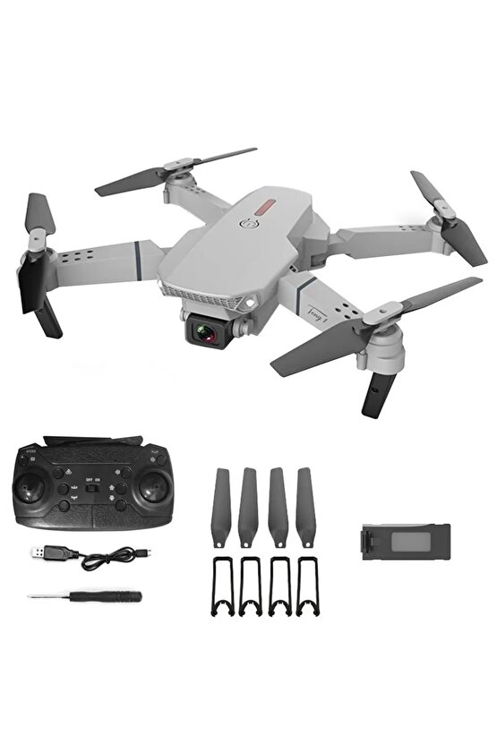 720P KAMERALI DRONE E88 KATLANABİLİR UZAKTAN KUMANDALI APP DESTEKLİ QUADCOPTER