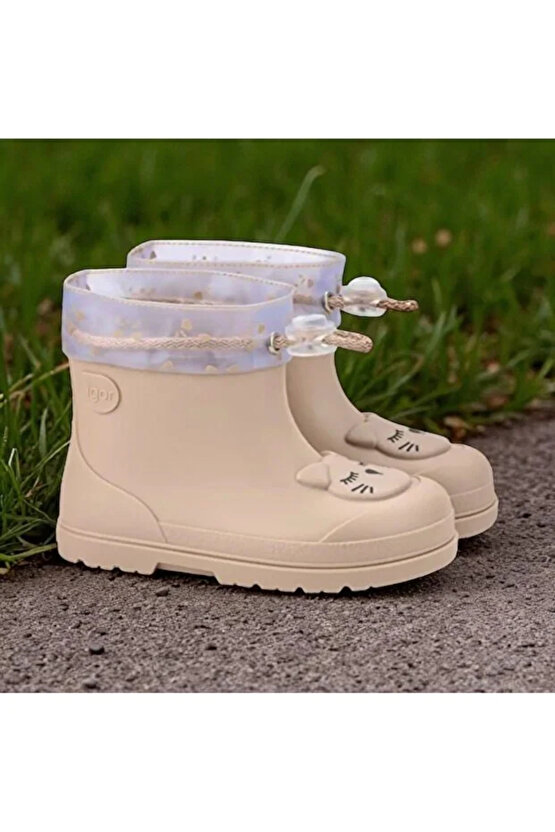 Mendi Gato Borrego İçi Yünlü CC334 Çocuk Yağmur Botu BEJ