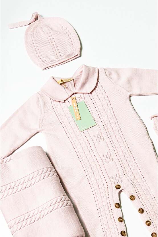 Yeni Doğan 5li Örme Triko Tulum Set