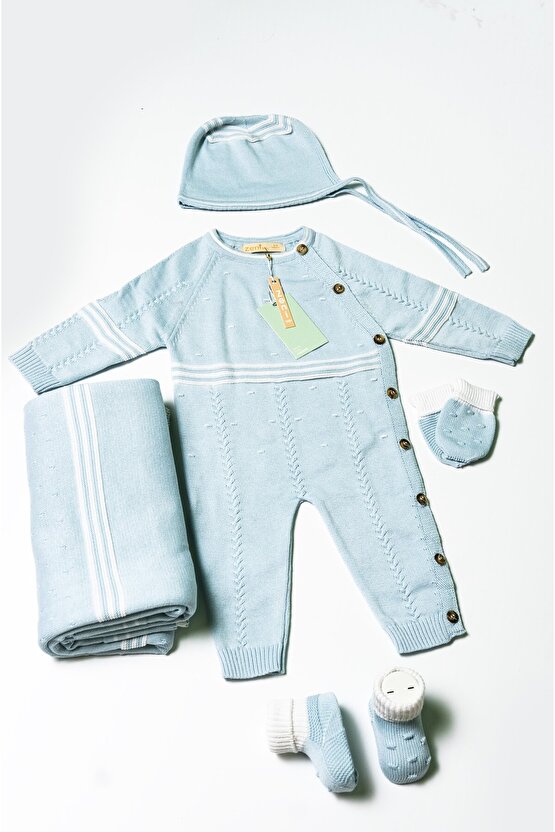 Yeni Doğan 5li Triko Tulum Set