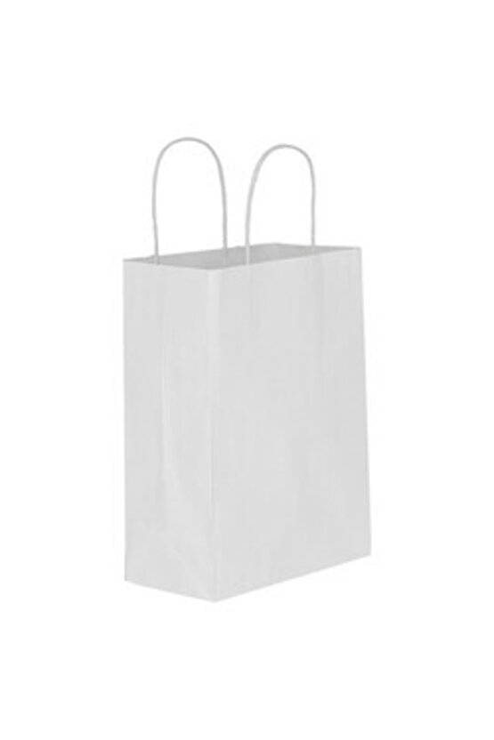 31x12x41 Büküm Saplı Poşet 25li -beyaz-