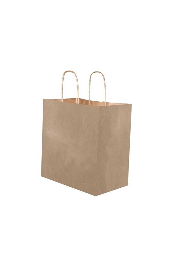 Burgu Saplı Kraft Kağıt Çanta 31x12x41 cm - 25 Adet