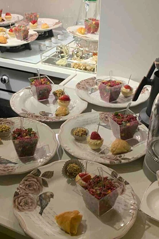 Tatlı Kasesi, Meze Ve Salata Kasesi, Magnolya ,parti Kasesi Prizma Kübik Kase 20 Adet 200cc