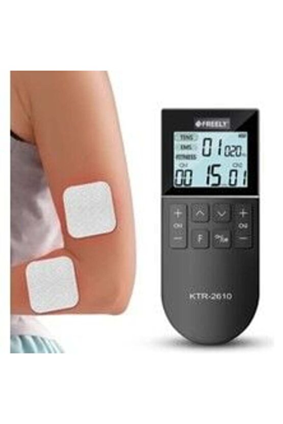 KTR2610 Tens + Ems + Fıtness 2 Kanallı Portatif Fizik Şarjlı Tens Cihazı Fizyoterapi Masaj