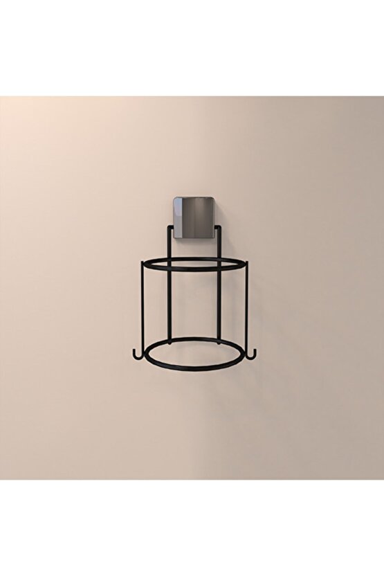 Decorev Süper Yapışkanlı Metal Yapıştırıcılı Siyah Fön Mak.asma Aparatı Dc-5119