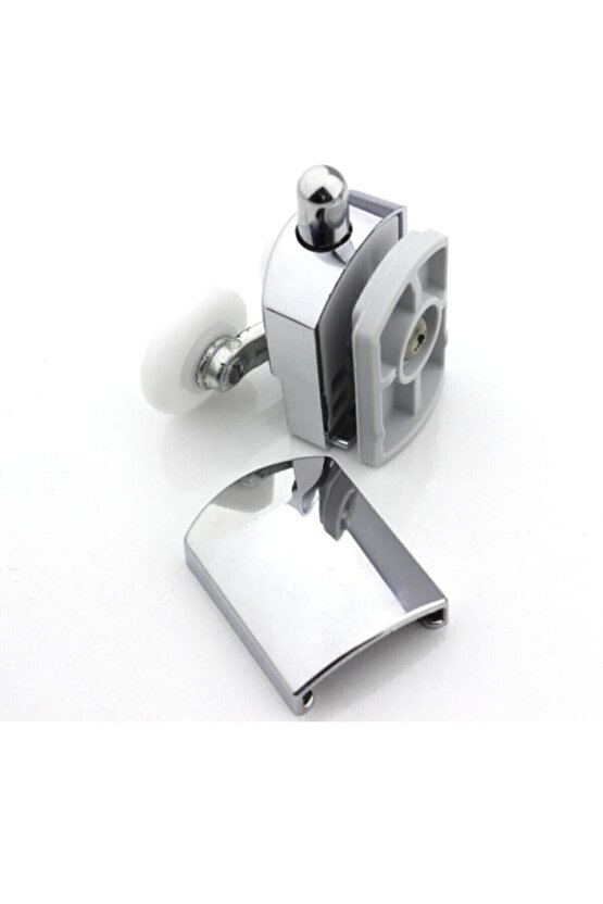 Kırılmaz Duşakabin Tekeri Krom Çift Teker Duşakabin Rulmanı Eksiksiz Tam Set 22 mm