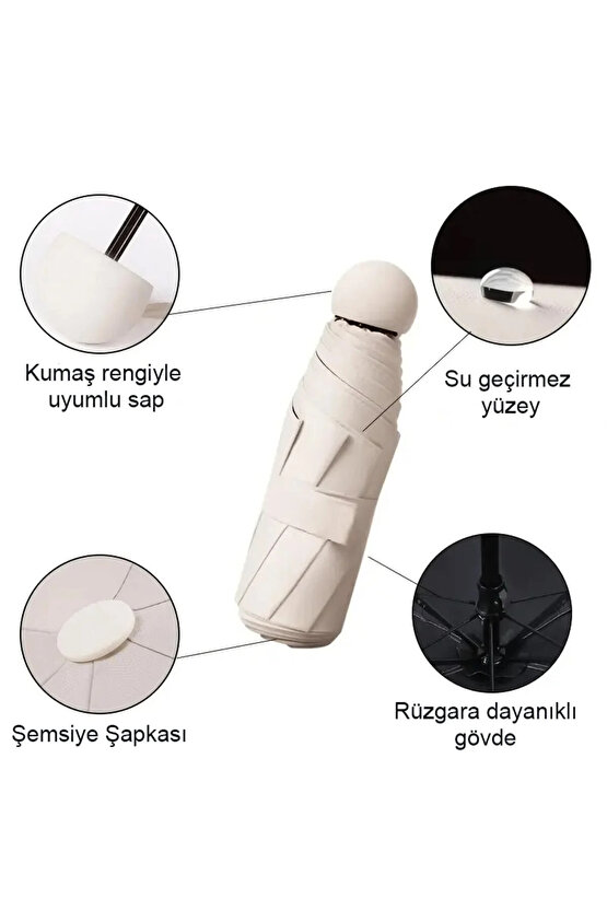 Özel Kılıflı Siyah Şemsiye (KAPSÜL ŞEMSİYE)