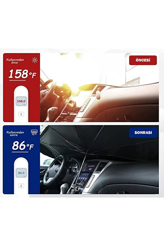 Araba Oto Ön Cam Şemsiye Küçük Boy (140cm*79cm ).