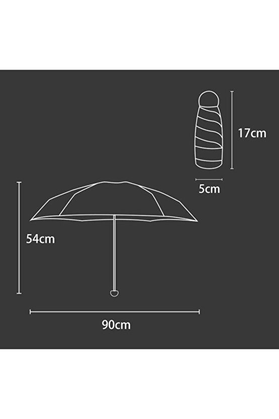 Özel Kılıflı Krem Şemsiye (Kapsül Şemsiye)