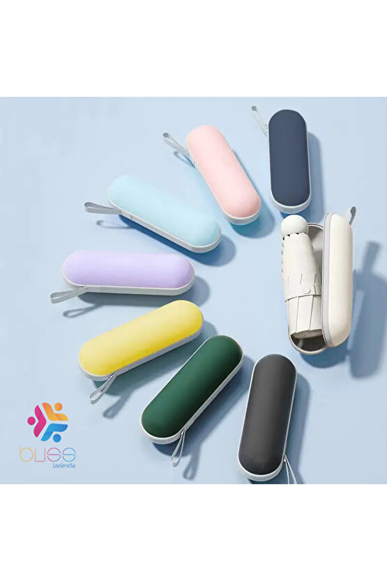 Özel Kılıflı Sarı Şemsiye (Kapsül Şemsiye)