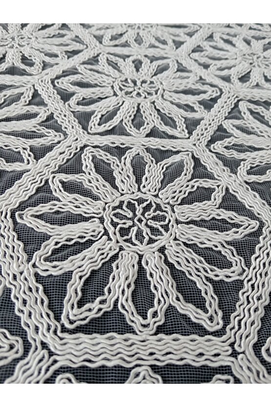 Fransız Dantel Detaylı Tek Runner, Masa Üzerine Runner, Masa Örtüsü