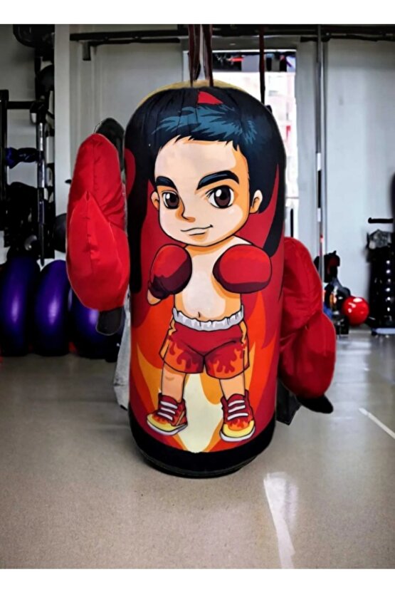 ÇOCUK BOKS TORBASI OYUN TOPRAK SPORT ELDİVEN HEDİYELİ