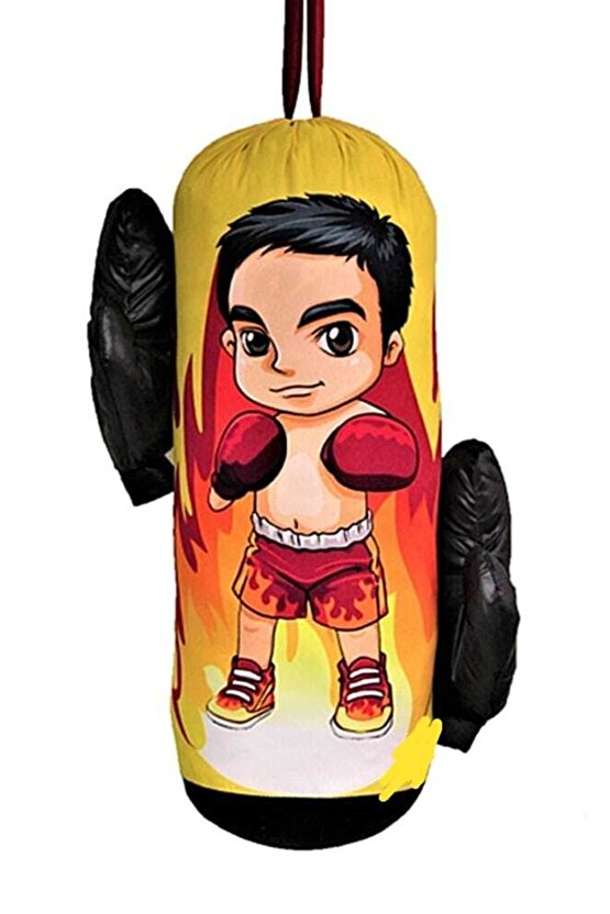 Toprak Sport 2-6 Yaş Çocuklar Için Boks Torbası Içi Dolu Eldivenl Hediyeli