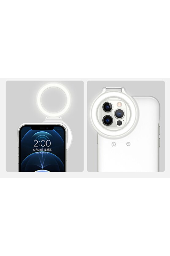 Iphone 12 & 12 Pro Iphone 13 Uyumlu Rıng Lıght Selfıe Işık Youtuber Kılıf