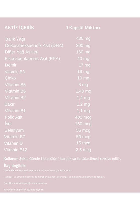 Mom Omega 30 Kapsül – Anneler Ve Bebekler Için Omega 3 Ve Folik Asit Takviyesi
