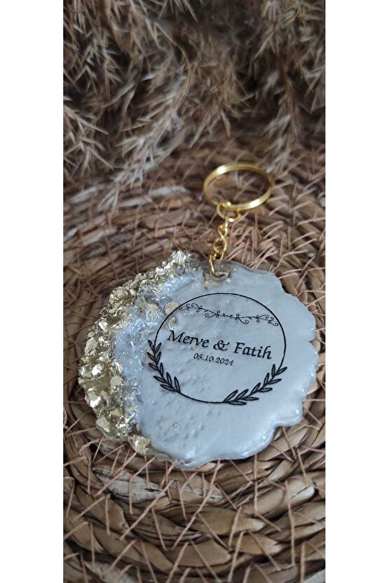 Epoksi Hediyelik Anahtarlık 20 Adet Söz-Nişan-Kına-Nikah-Mevlüt-Doğum Günü