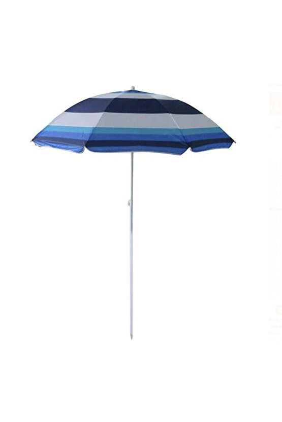 Plaj Şemsiyesi 160 Cm Sabit Mekanizma Saplamalı Uzun Ömürlü Uv Korumalı Tente