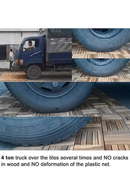 Ahşap Yer Döşemesi Masif Yer Karosu Yapay Çim Gri Huş Akça Ağaç Parke Suya Dayanıklı Karo Karodeck