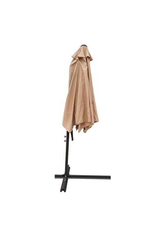 3 Mt Cappuccino Şemsiye 50 + Uv Koruma Suya Dayanıklı Bahçe Şemsiyesi Teras Gölgeliği