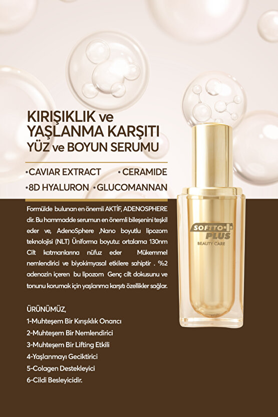 KIRIŞIKLIK KARŞITI YÜZ VE BOYUN SERUMU 50 ML