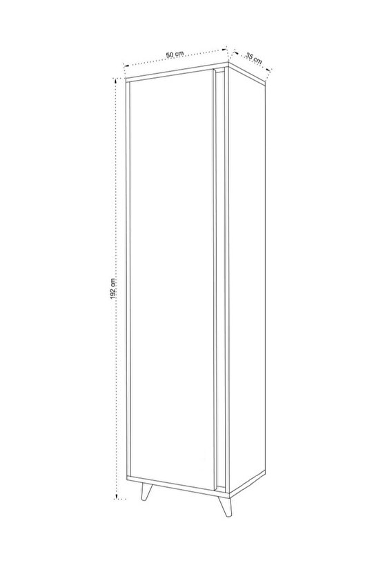 Ella Raflı Vestiyer Meşe-Beyaz