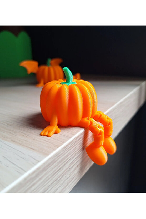 Oturan Bal Kabağı Oturan Pumpkin Dekoratif Halloween Cadılar Bayramı Dekor Aksesuar