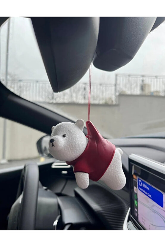 Sevimli Ayıcık Araba Ayna Süsü - Dikiz Aynası Süsü Tasarım