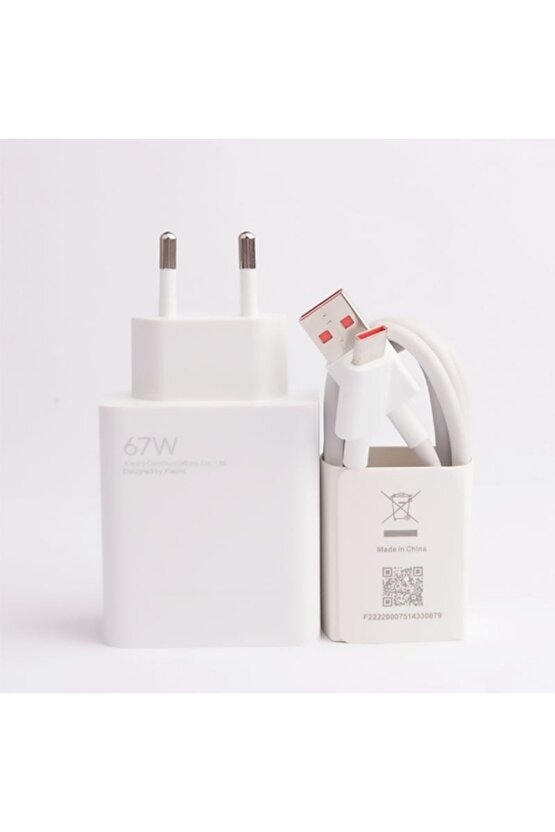 Xiaomi Mi 11 67 Watt Orjinal Turbo Şarj Cihazı Redmi Mi 6a Type-c Data Kablo + Myd-12-eh