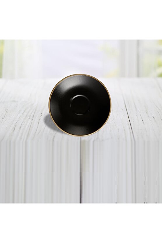 12 Parça 6 Kişilik Çay Fincanı Mat Siyah