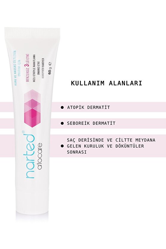 Atocare Kuru Hassas Ciltler Için Onarıcı Ve Nemlendirici Bakım Kremi 60g
