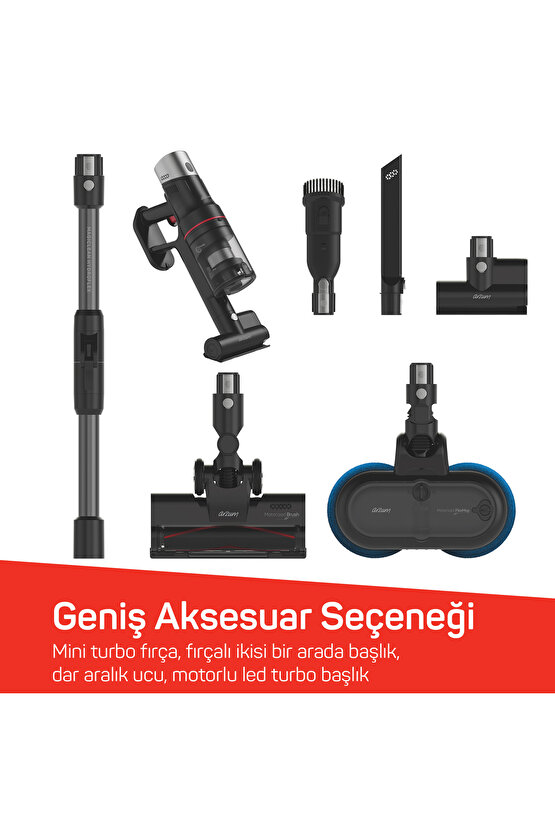 MagiClean HydroFlex Dikey Şarjlı Süpürge  Siyah - AR4210