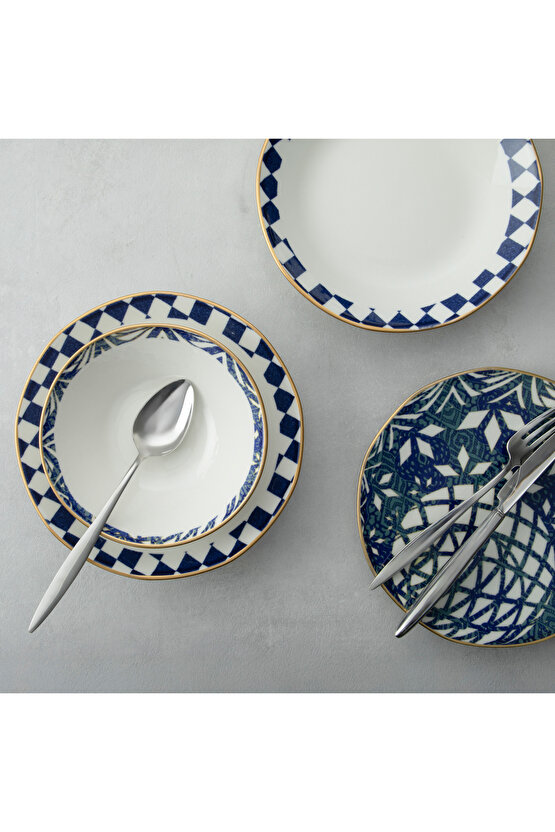 Organik 18 Parça 6 Kişilik Yemek Takımı DB1313