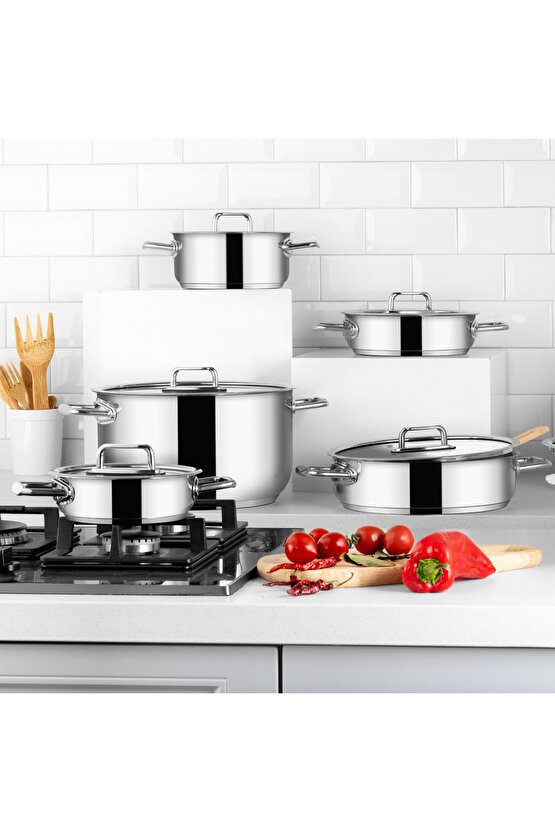 Colombus Paslanmaz Çelik Kısa Tencere 26 Cm