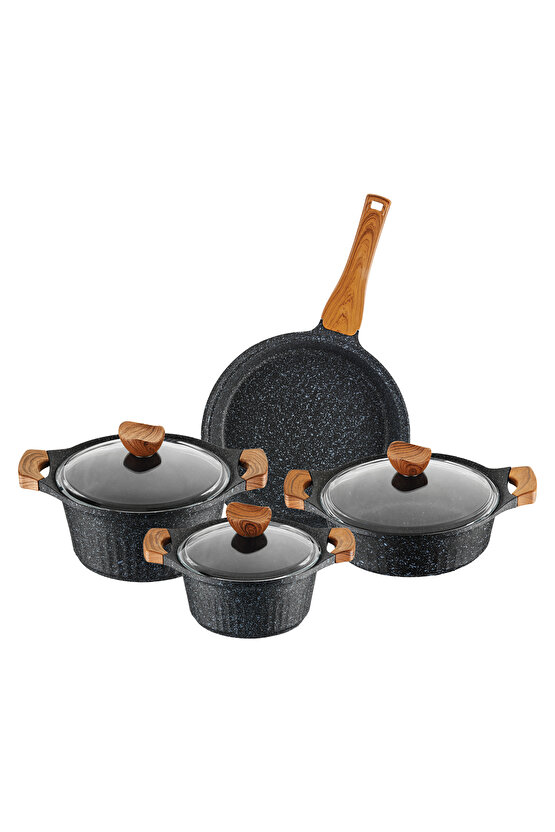 Lincoln 7 Parça Tencere Seti Mat Siyah