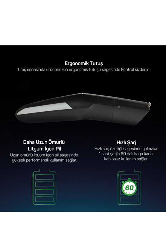 Trace 5 In 1 Erkek Bakım Seti 40 Farklı Kesim Ayarı Siyah - AR5200