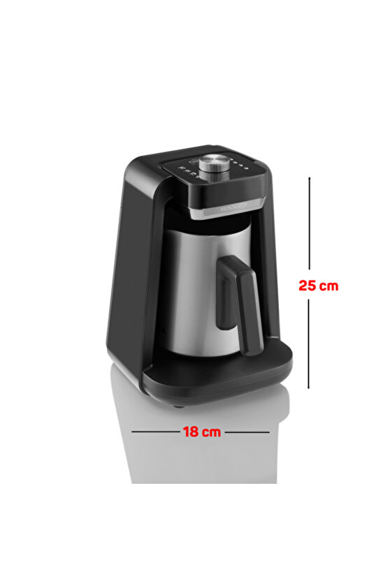 Okka Rich Spin Pro Çelik Cezveli Közde Sütlü Türk Kahve Makinesi 5 Fincan Kapasiteli Krom - OK0020-K