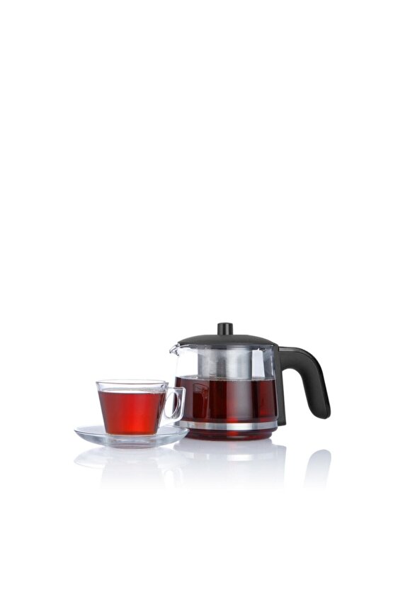 Demli Stil IH33204 CAM Demlikli Çay Makinesi Kırmızı