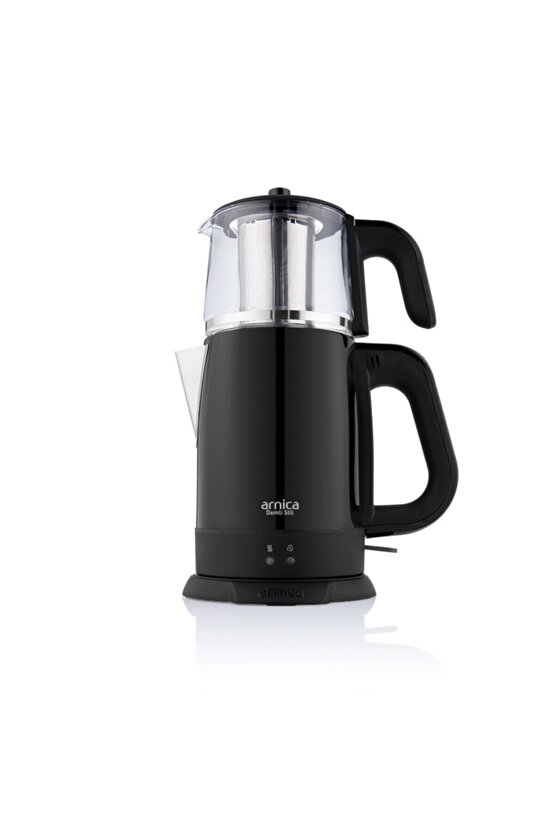 Demli Stil IH33205 CAM Demlikli Çay Makinesi Siyah