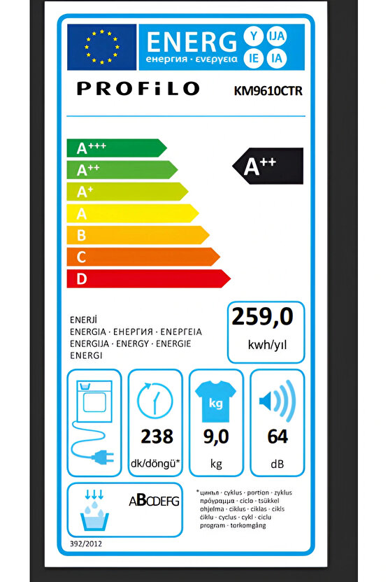 Çamşır Kurutma Makinesi 9 Kg Isı Pompalı KM9611CTR Uyumlu