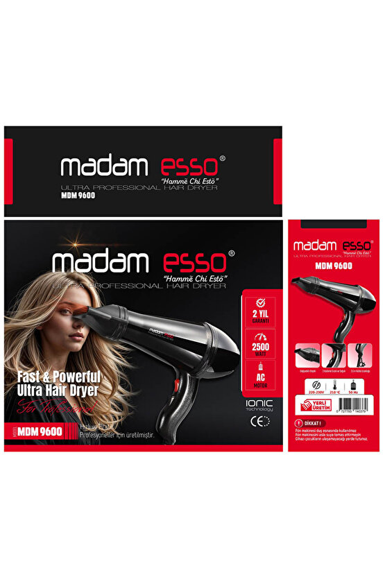 Mdm-9600 Profesyonel Fön Makinesi & Saç Kurutma Makinesi