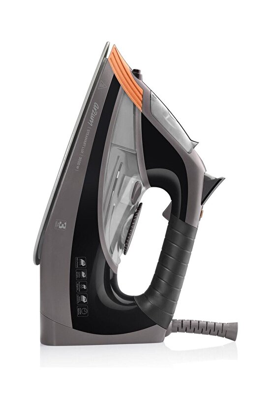 Steamart Lux Seramik Tabanlı Buharlı Ütü 3000W Siyah - AR693